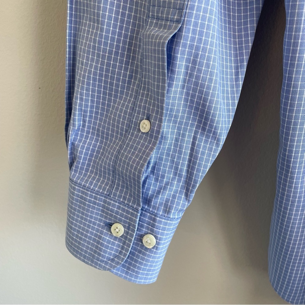 Brooks Brothers 346 Men's Long Sleeve Button Down Blue/White 16-4/5 - Picture 2 of 9